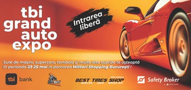 tbi Grand Auto Expo – Cel mai mare hub auto al anului, între 23-25 mai la Militari Shopping