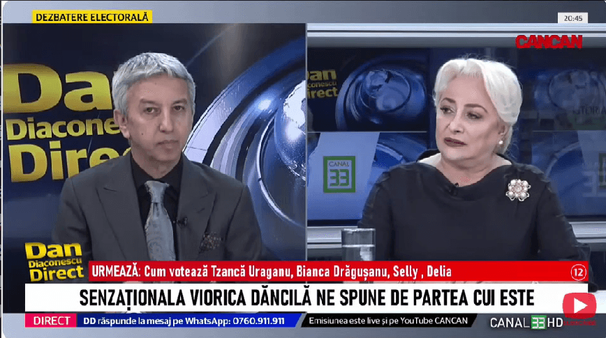 Pe cine susține Viorica Dăncilă la alegerile prezidențiale din 18 mai? Declarație surprinzătoare la Dan Diaconescu Direct!