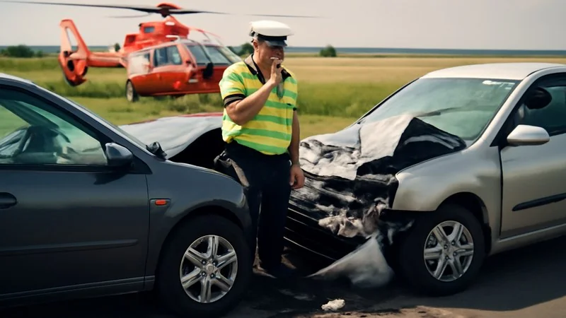Accident rutier la Lunca, ISU Botoșani în teren