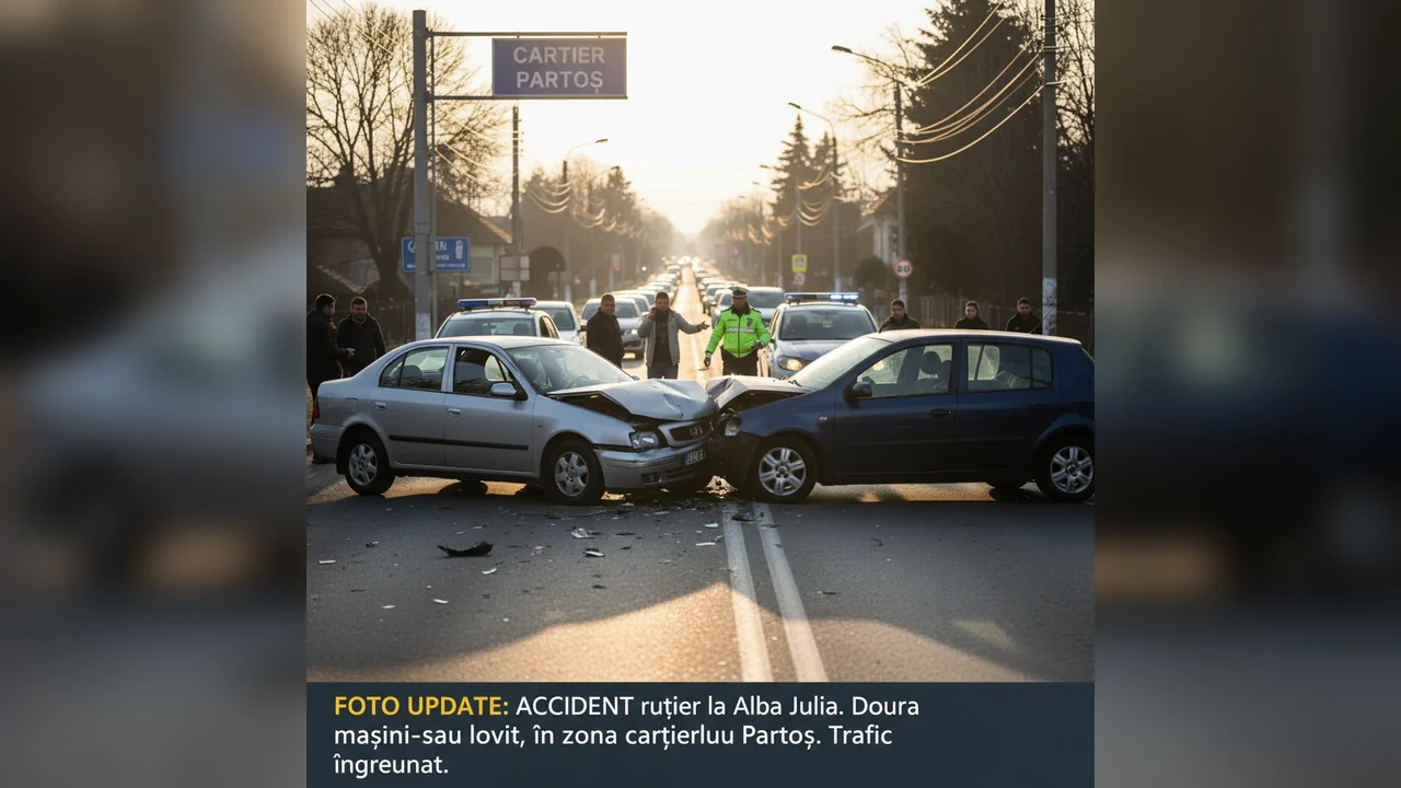 Alba Iulia: lanț de coliziuni, o victimă decedată