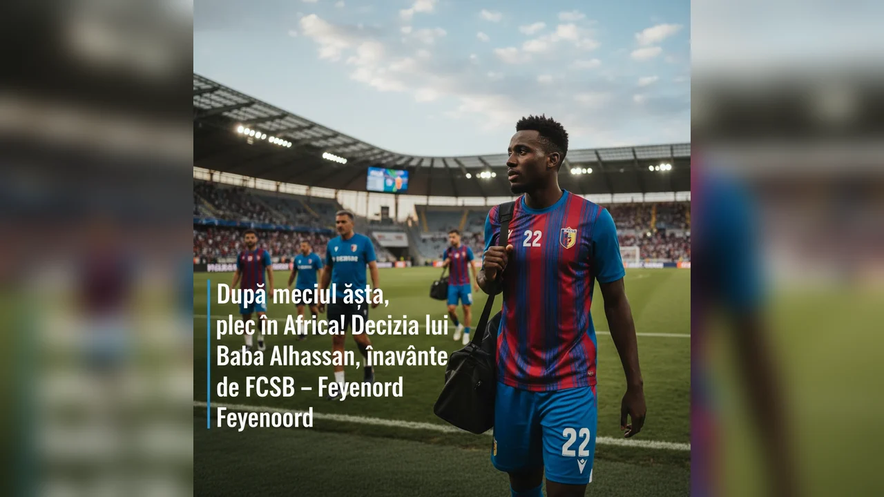 Baba Alhassan anunță plecarea în Africa după meciul FCSB – Feyenoord