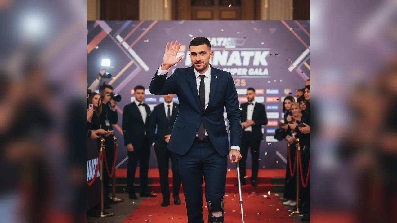 Bîrligea face apariția la Super Gala Fanatik 2025 în recuperare după accidentare – Galerie foto