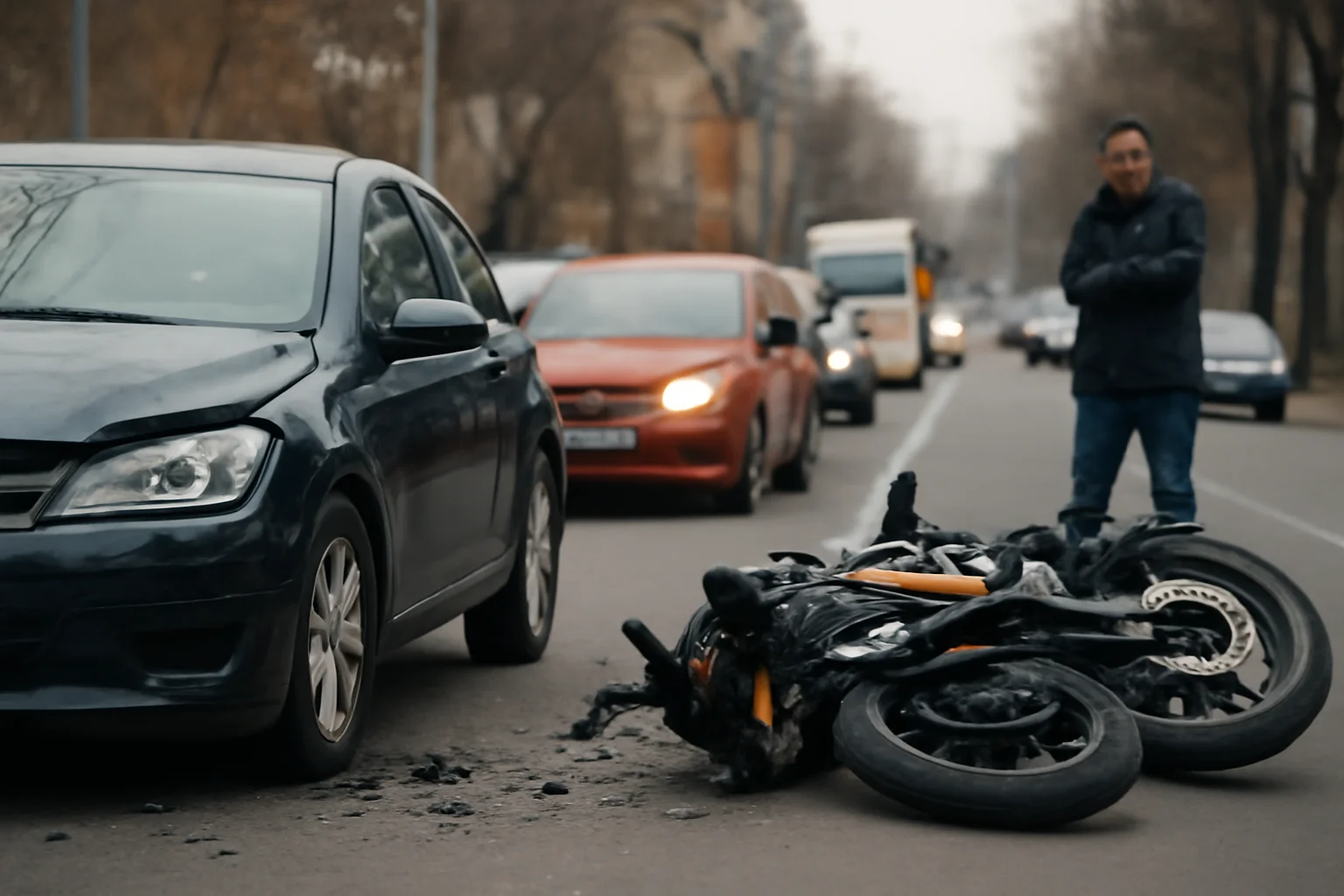 Autoturism într-un stâlp pe bd. 15 Noiembrie din Brașov: un rănit grav