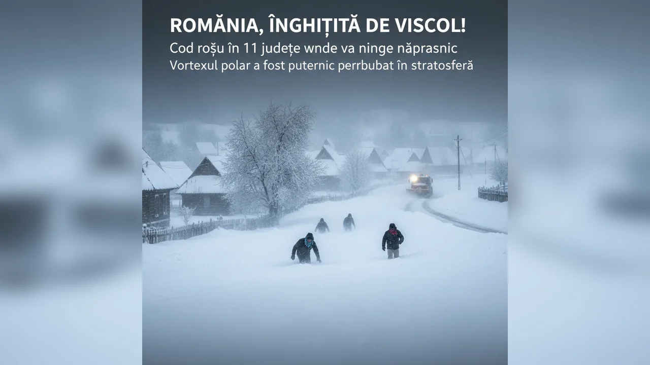 Cod roșu de ninsoare, efectele vortexului polar perturbat în stratosferă
