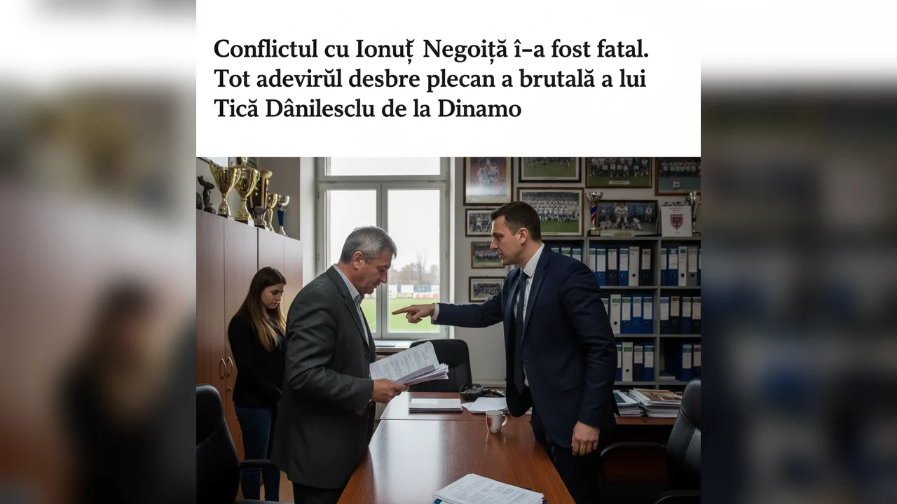 Conflictul cu Ionuț Negoiță a dus la plecarea neașteptată a lui Tică Dănilescu de la Dinamo – Adevărul complet