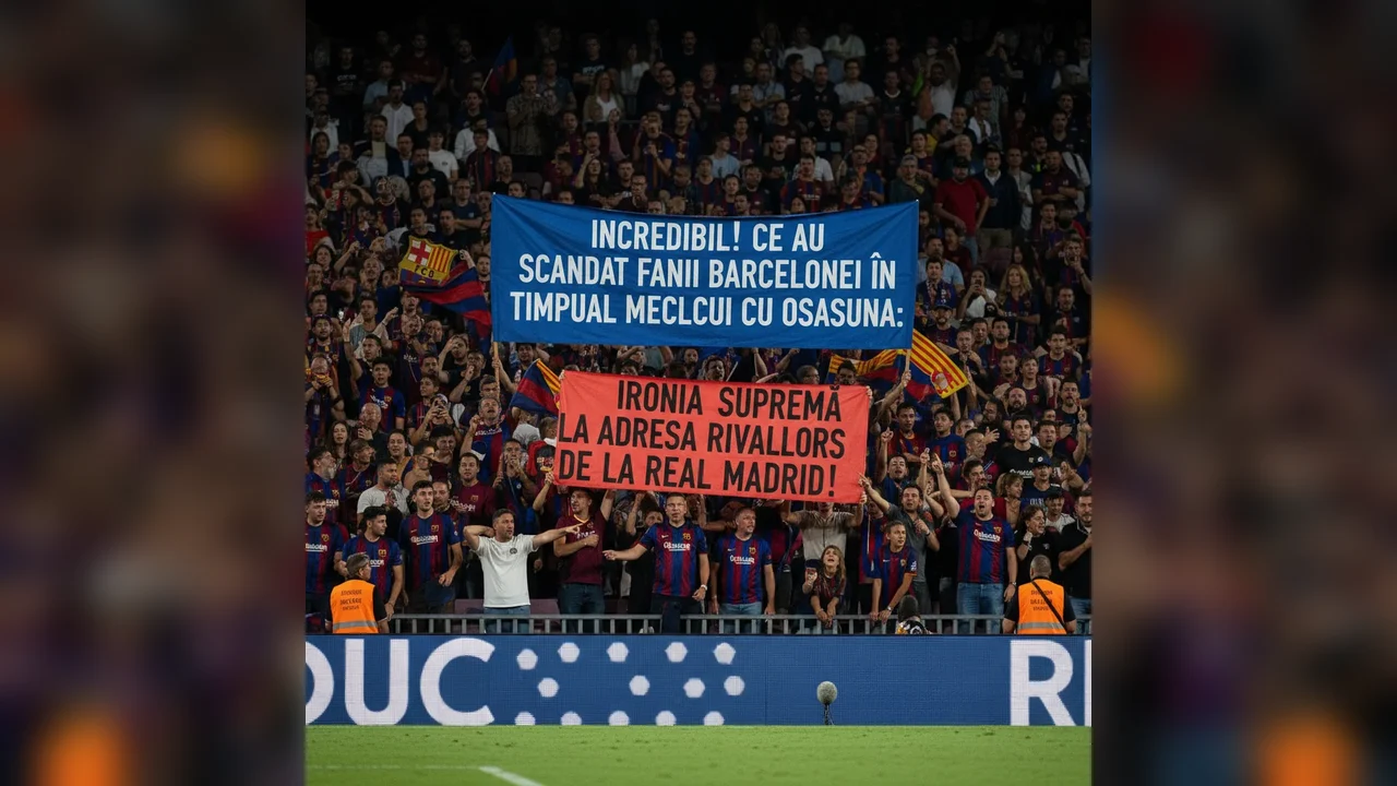 Fanii Barcelonei au scandat ironii incredibile la adresa rivalilor de la Real Madrid în timpul meciului cu Osasuna
