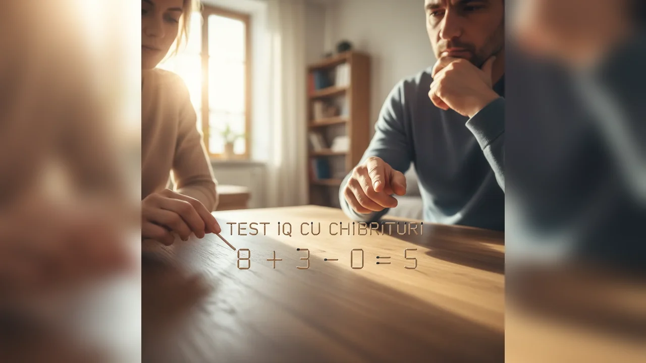 Mutați un singur băț pentru a corecta 8 + 3 – 0 = 5 în testul cu chibrituri