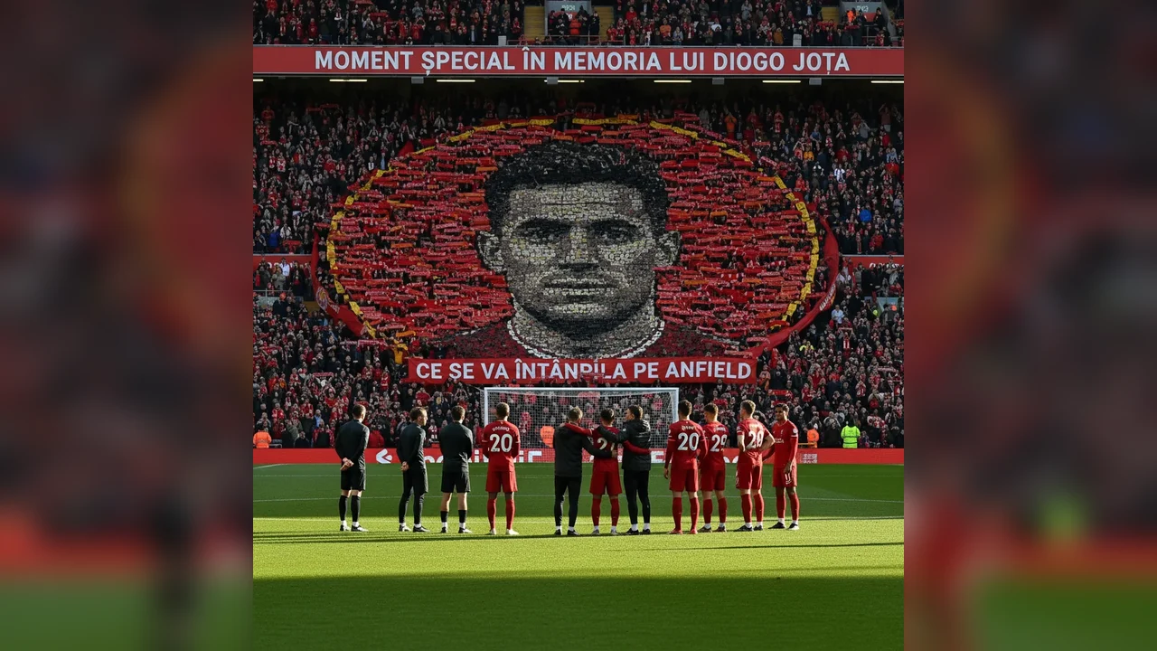 Omagiu emoționant pentru Diogo Jota înainte de meciul Liverpool – Wolverhampton pe Anfield