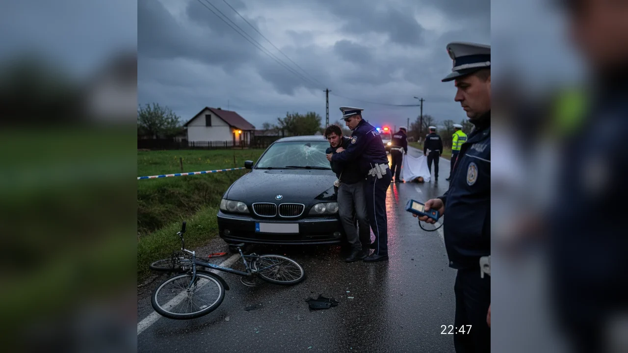 Șofer beat de 20 de ani din Botoșani a omorât un biciclist și a fugit de la locul accidentului