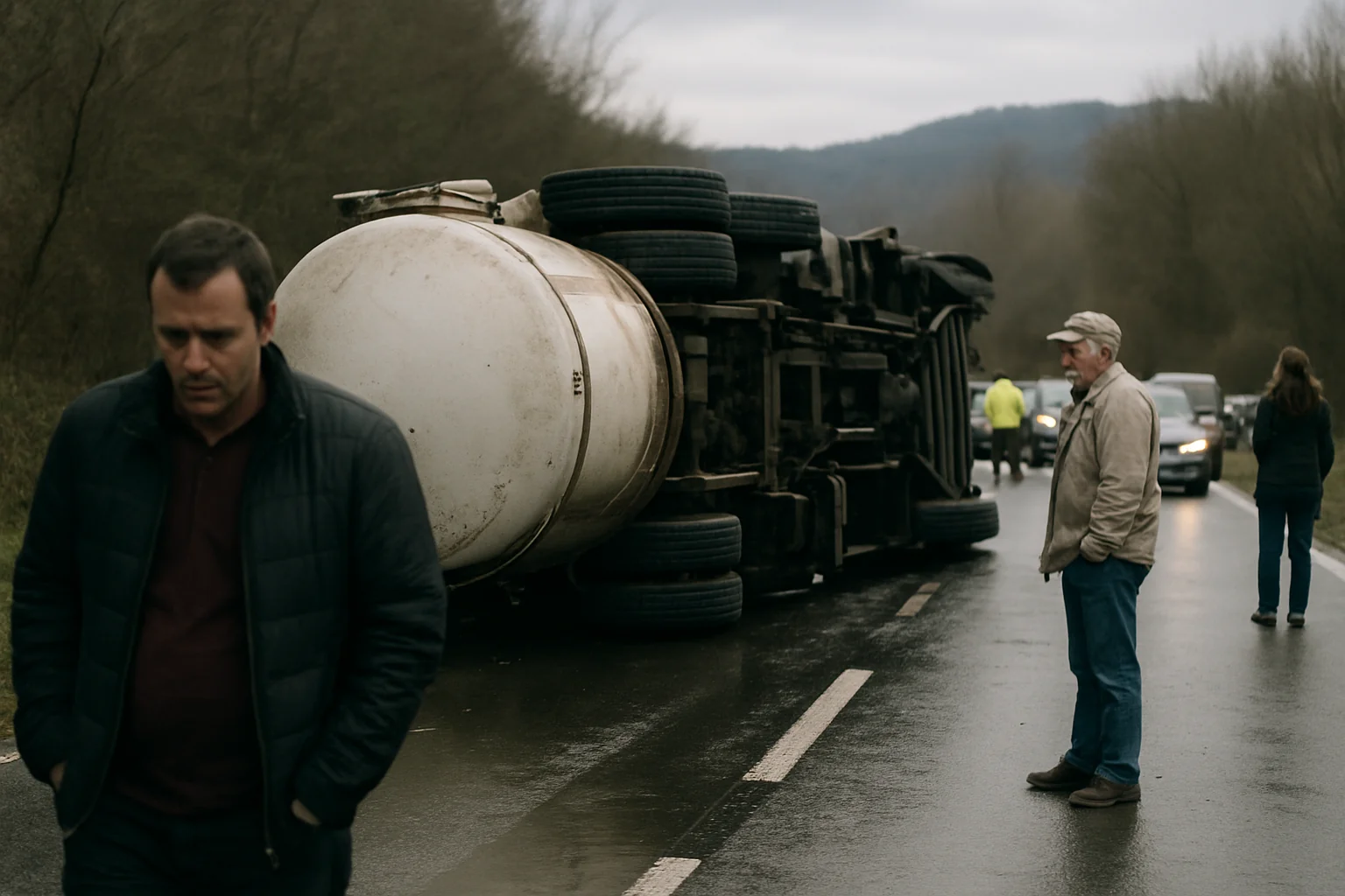 Pe DN 7, la Ștefănești, un șofer de 80 de ani a ajuns la spital