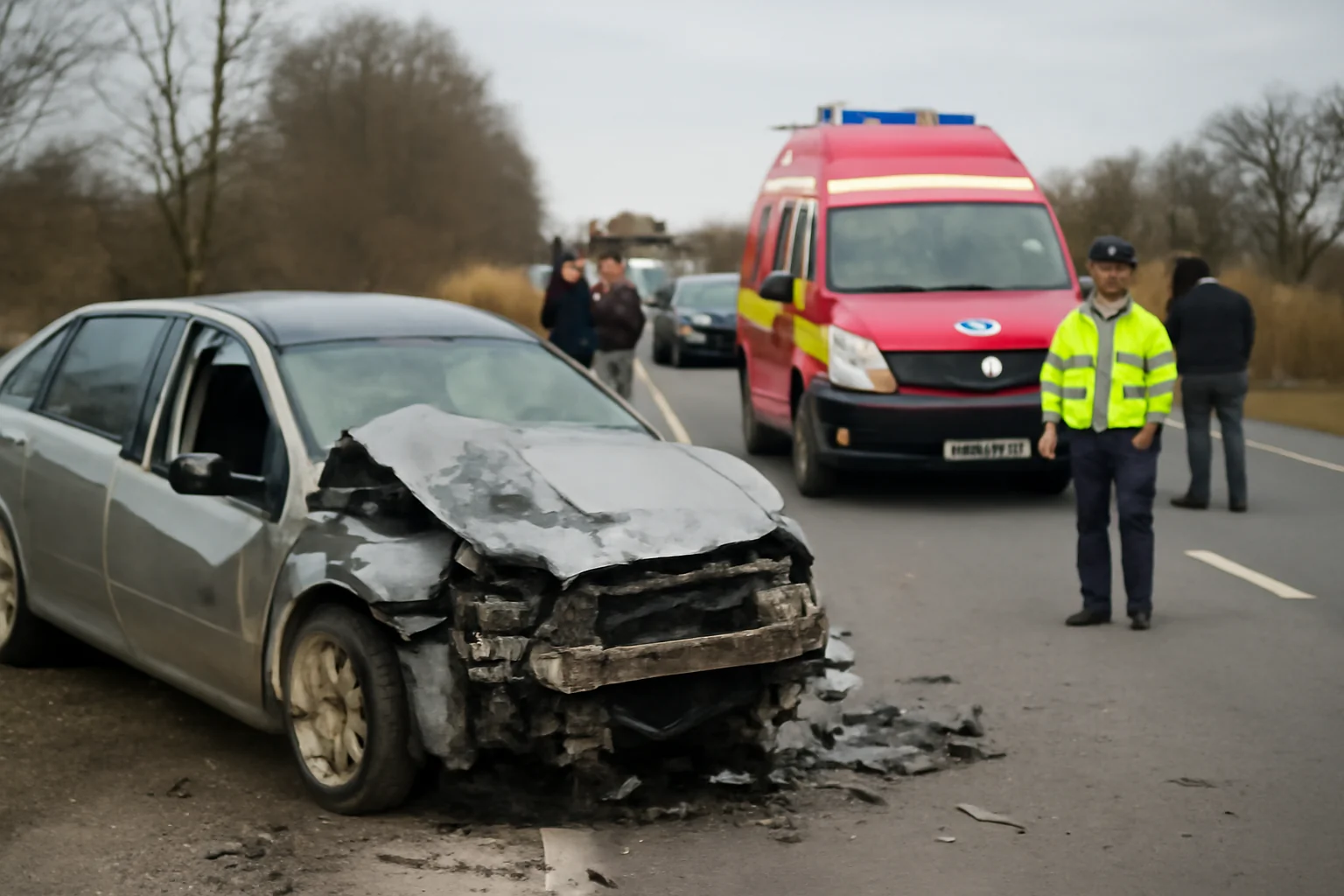 La Târgu-Neamț, ciocnire frontală pe DN 15C: patru mașini, spital