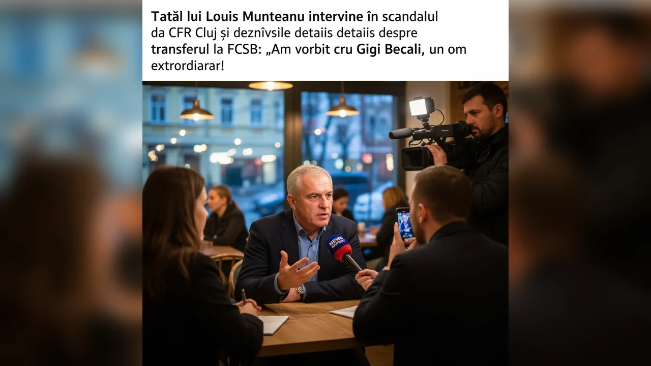 Tatăl lui Louis Munteanu dezvăluie detalii despre transferul la FCSB și vorbește despre discuția cu Gigi Becali în scandalul CFR Cluj
